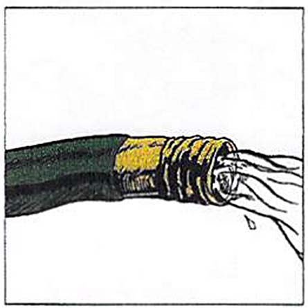 illustration of a hose with water coming out